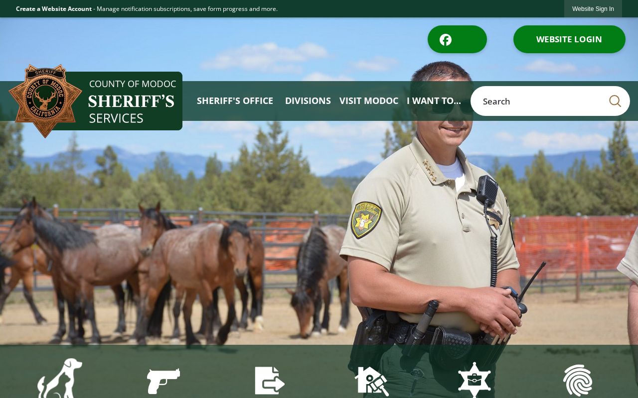 Modoc Sheriff booking policy material