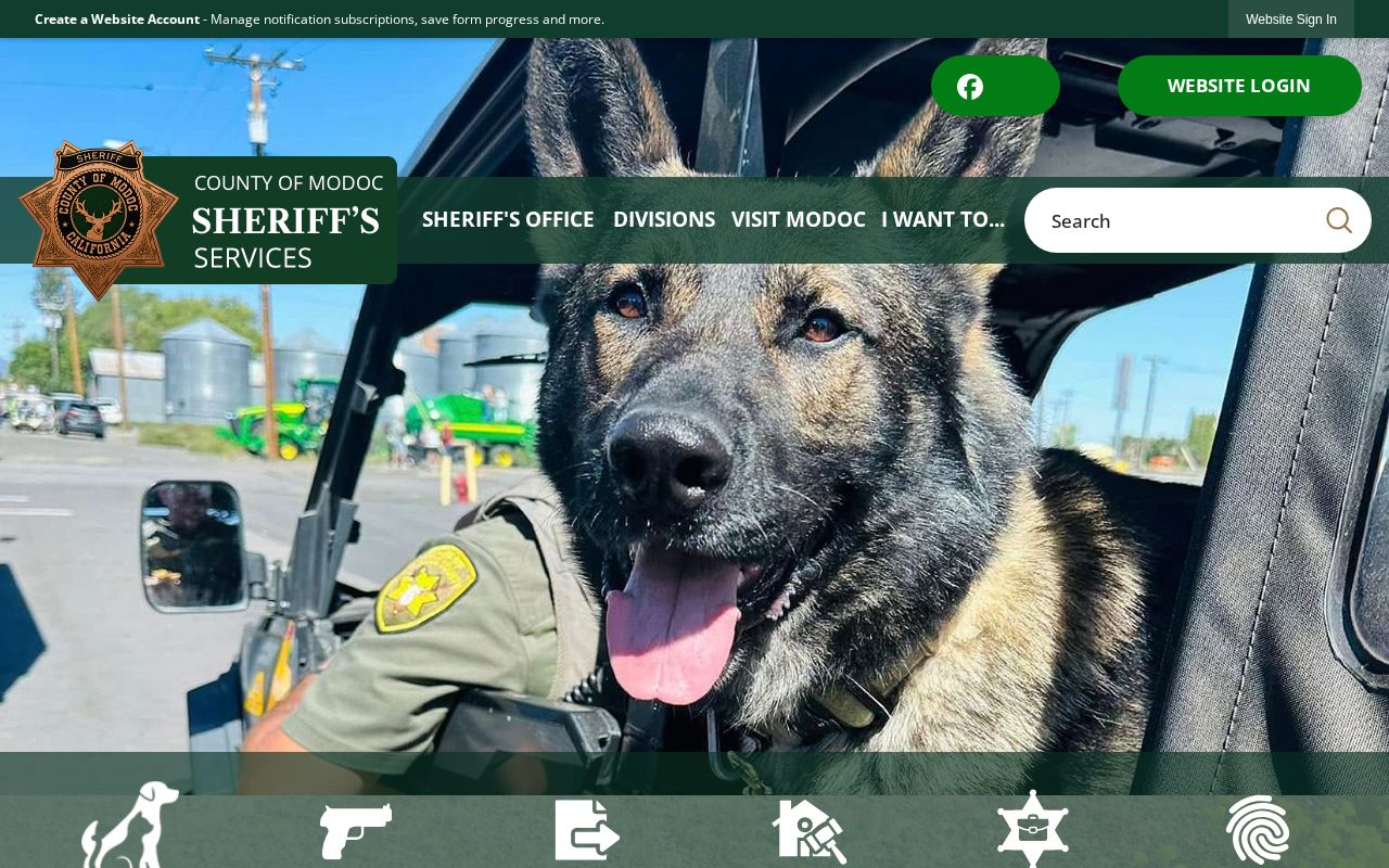Modoc Sheriff victim and witness assistance policy discussing VINE